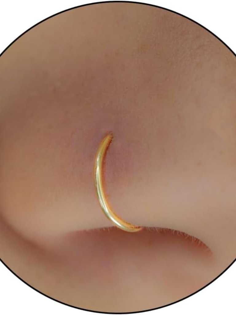 Gold Nose Rings  Silver Nose Ring  Black Nose Piercings Thin Small 24 Gauge 7